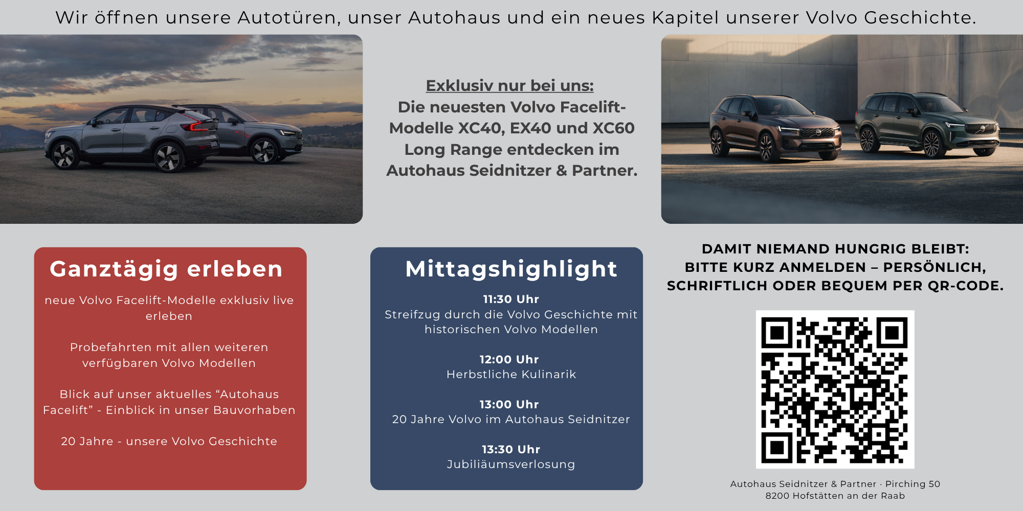 Programm und Highlights des Volvo Herbstfests bei Seidnitzer